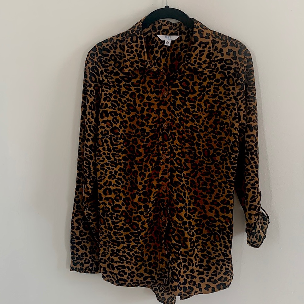 Brand: Time and Tru Size: Small, 4-6 Color: cheetah print, brown and black
